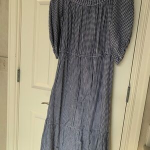 Gingham Old Navy Checkered Midi Dress